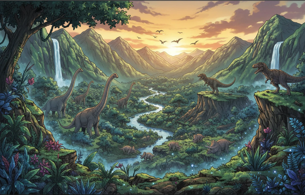 the dino land