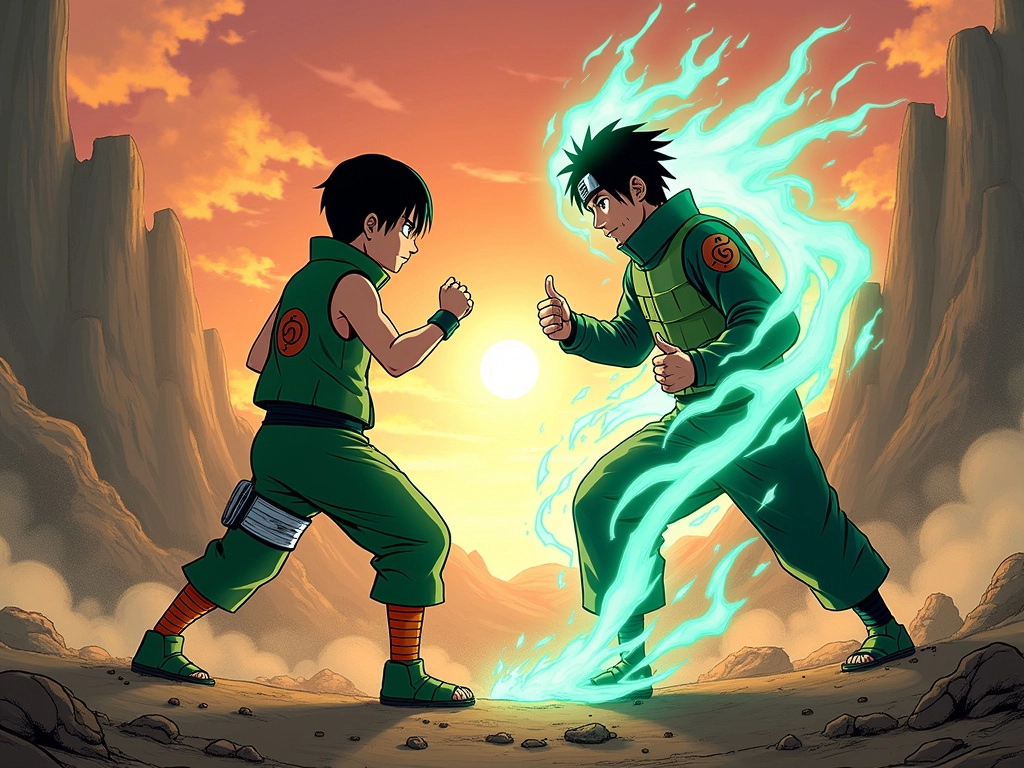 Rock Lee vs Might Guy